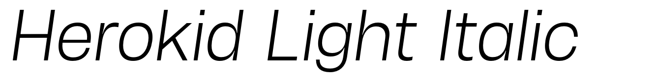 Herokid Light Italic